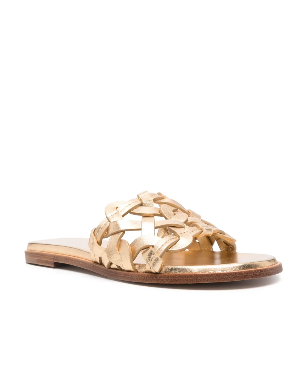 Gianvito Rossi Amalfi Interwoven Round Toe Sandals