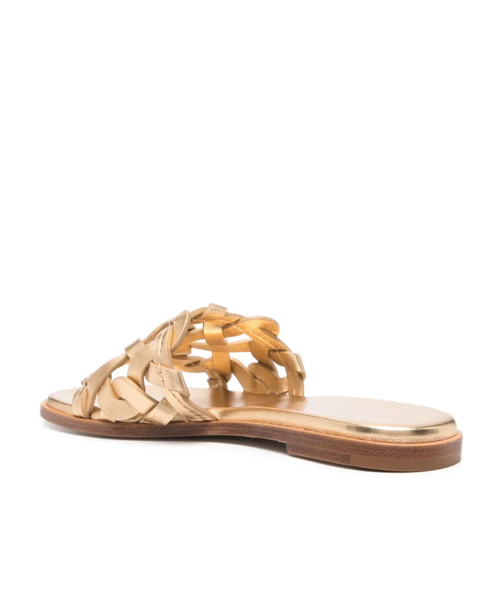 Gianvito Rossi Amalfi Interwoven Round Toe Sandals