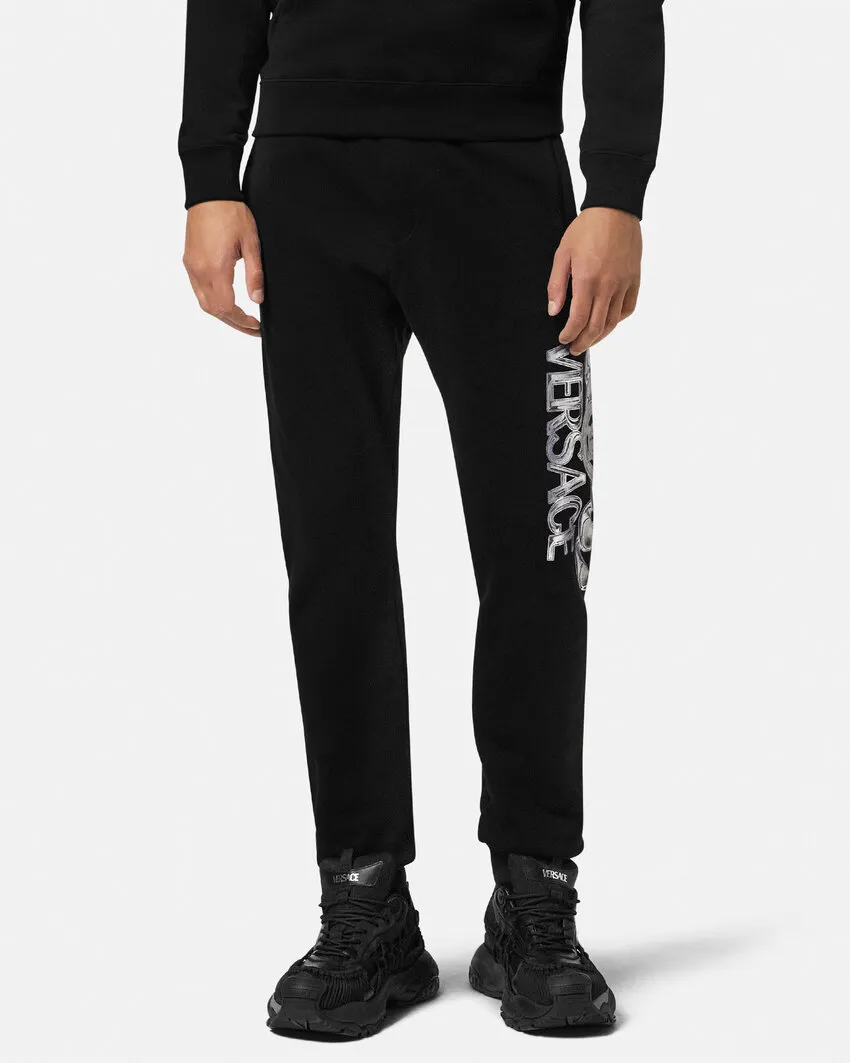 Versace Logo-Printed Elasticated Waistband Track Pants