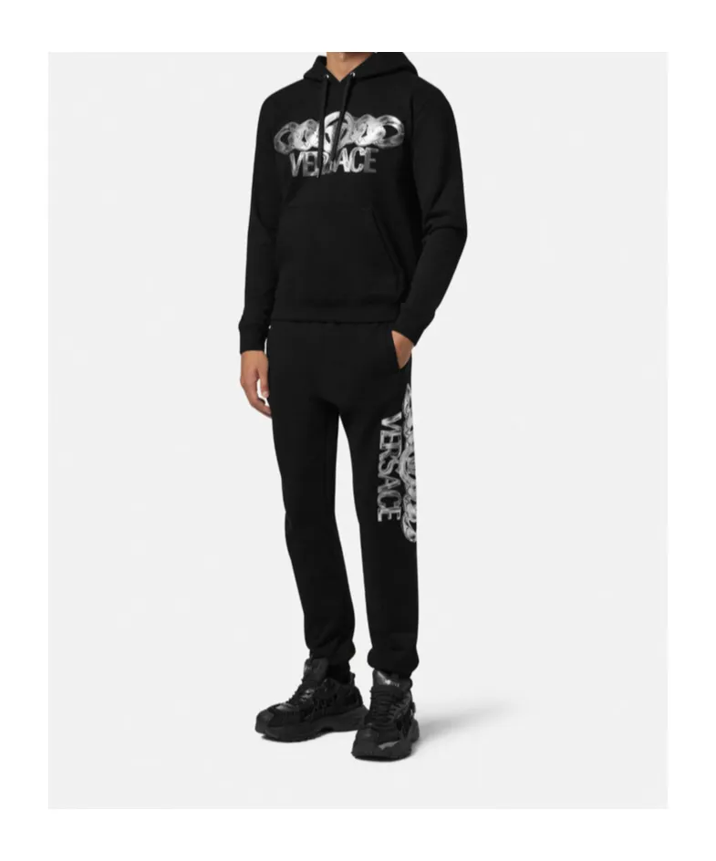 Versace Logo-Printed Elasticated Waistband Track Pants