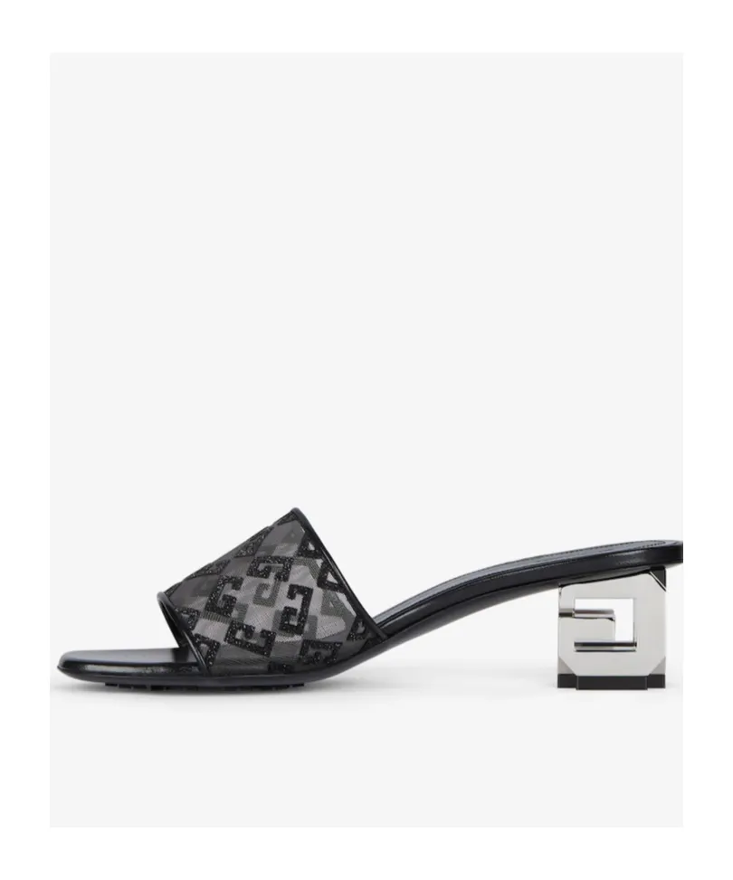 Givenchy Monogram 72 Mesh G Cube Mules