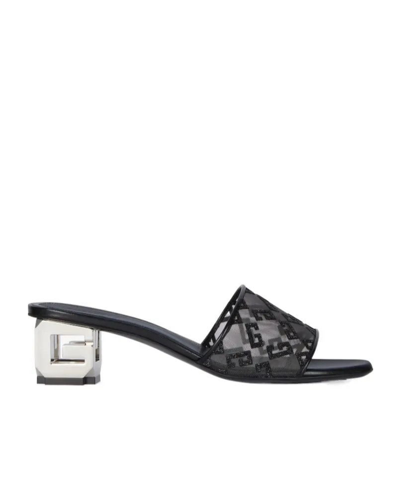 Givenchy Monogram 72 Mesh G Cube Mules