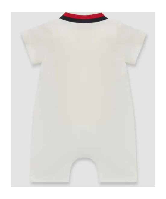 Moncler Enfant Tricolor-Trimmed Romper