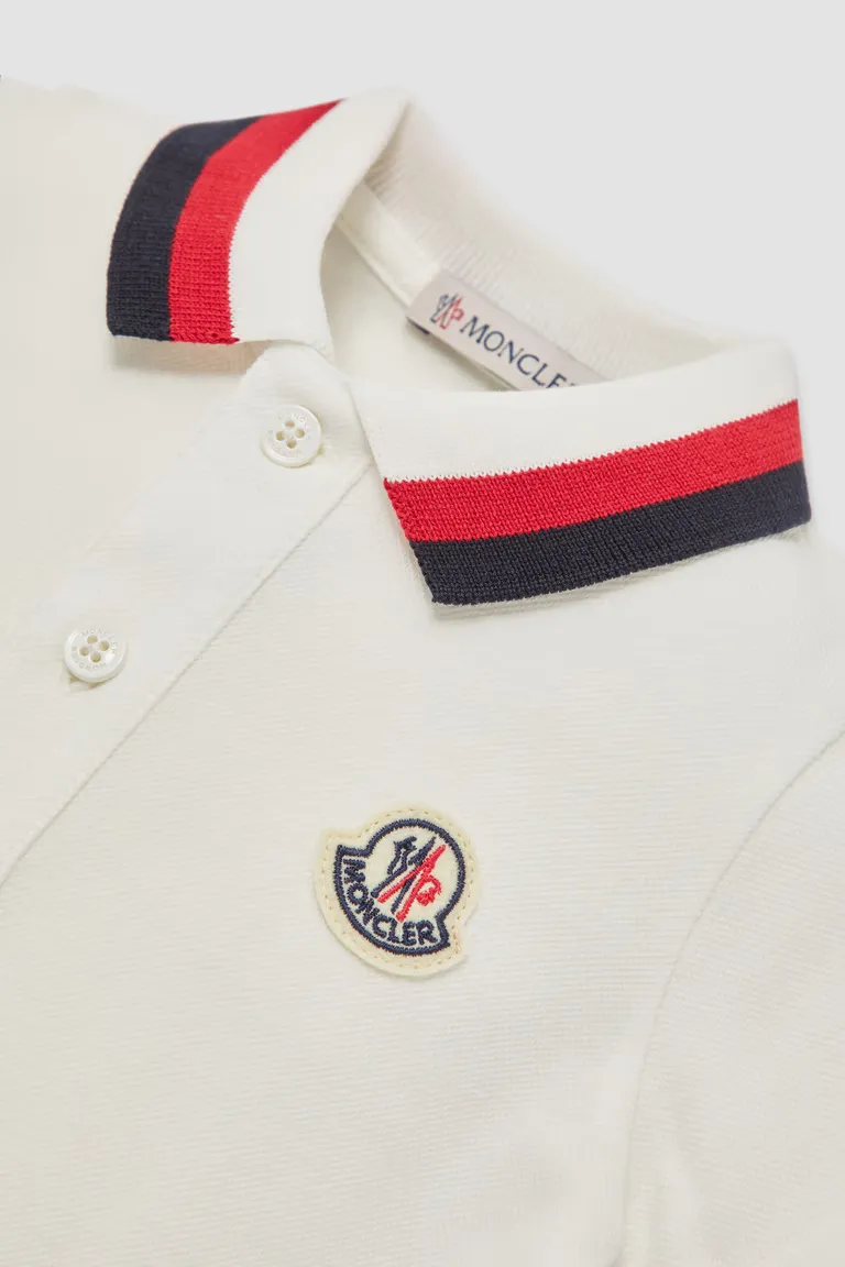 Moncler Enfant Tricolor-Trimmed Romper