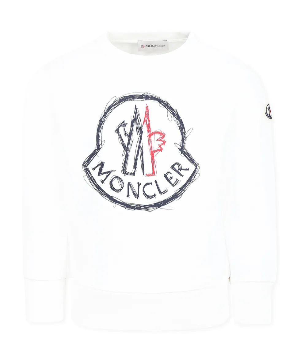 Moncler Enfant Logo Printed Crewneck Sweatshirt