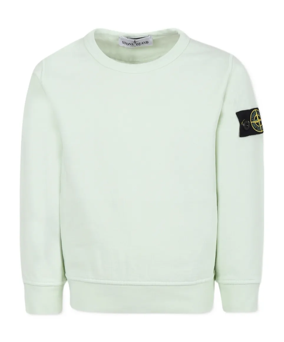Stone Island Junior Logo Patch Crewneck Sweatshirt