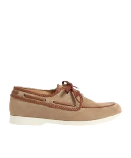 Valentino Almond Toe Lace-Up Boat Shoes