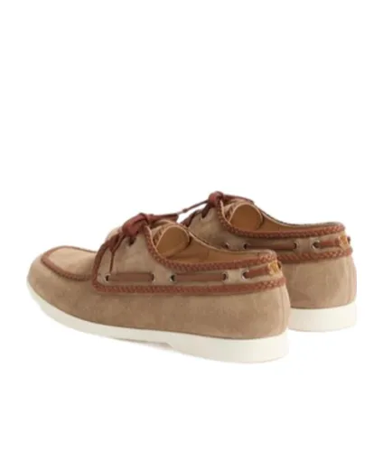 Valentino Almond Toe Lace-Up Boat Shoes
