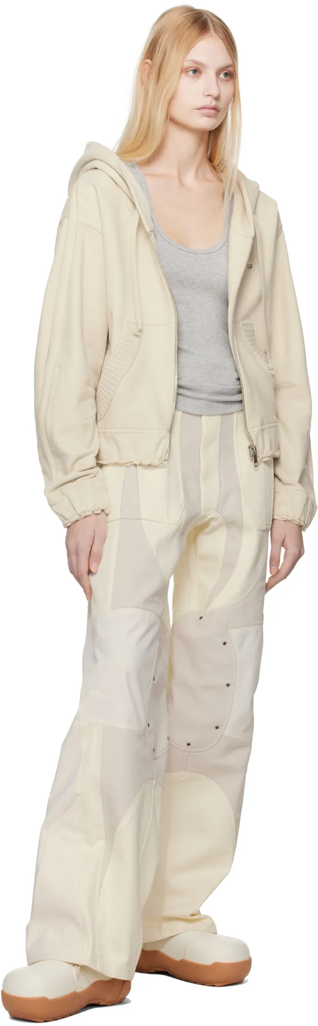 Moncler X Willow Smith Eyelet Zipped Hoodie