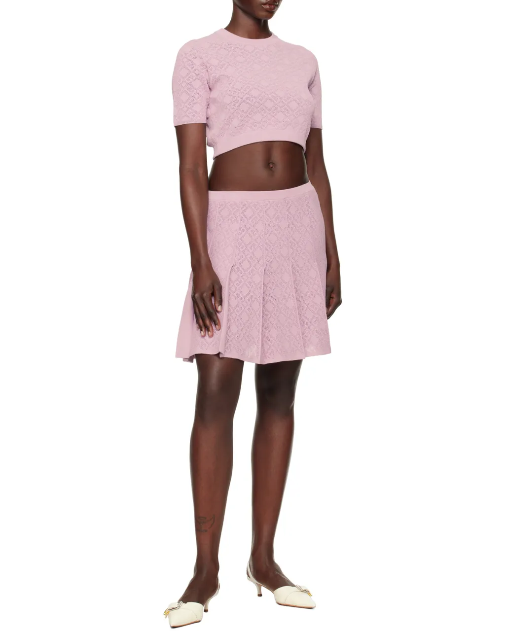 Givenchy Monogram 72 Jacquard Short-Sleeve Knit Top