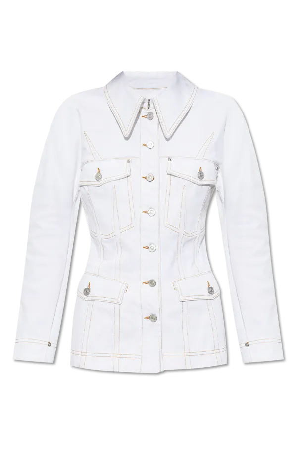 Givenchy Collared Button-Up Denim Jacket
