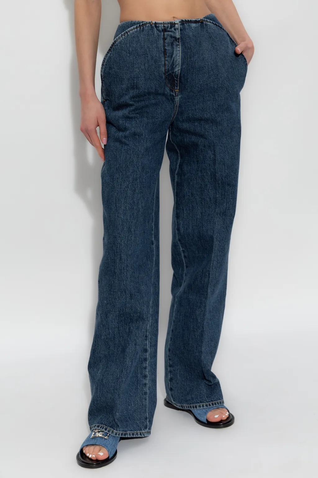 Givenchy 4G Embroidered Straight-Leg Jeans