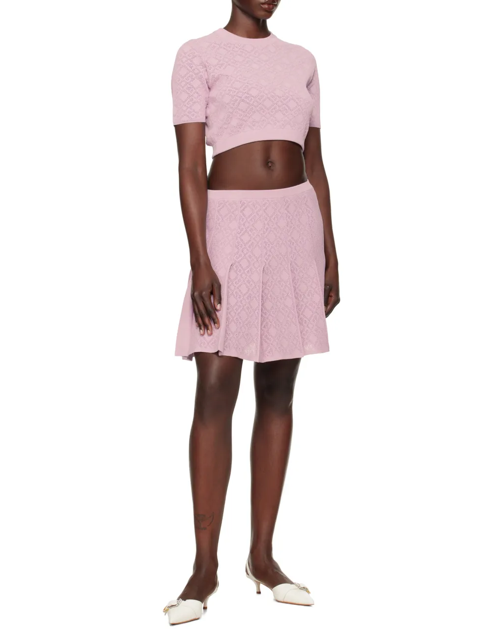 Givenchy Monogram 72 Jacquard Pleated Mini Skirt