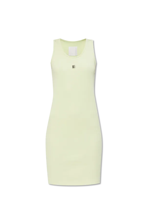 Givenchy 4G Plaque Ribbed-Knit Tank Dress