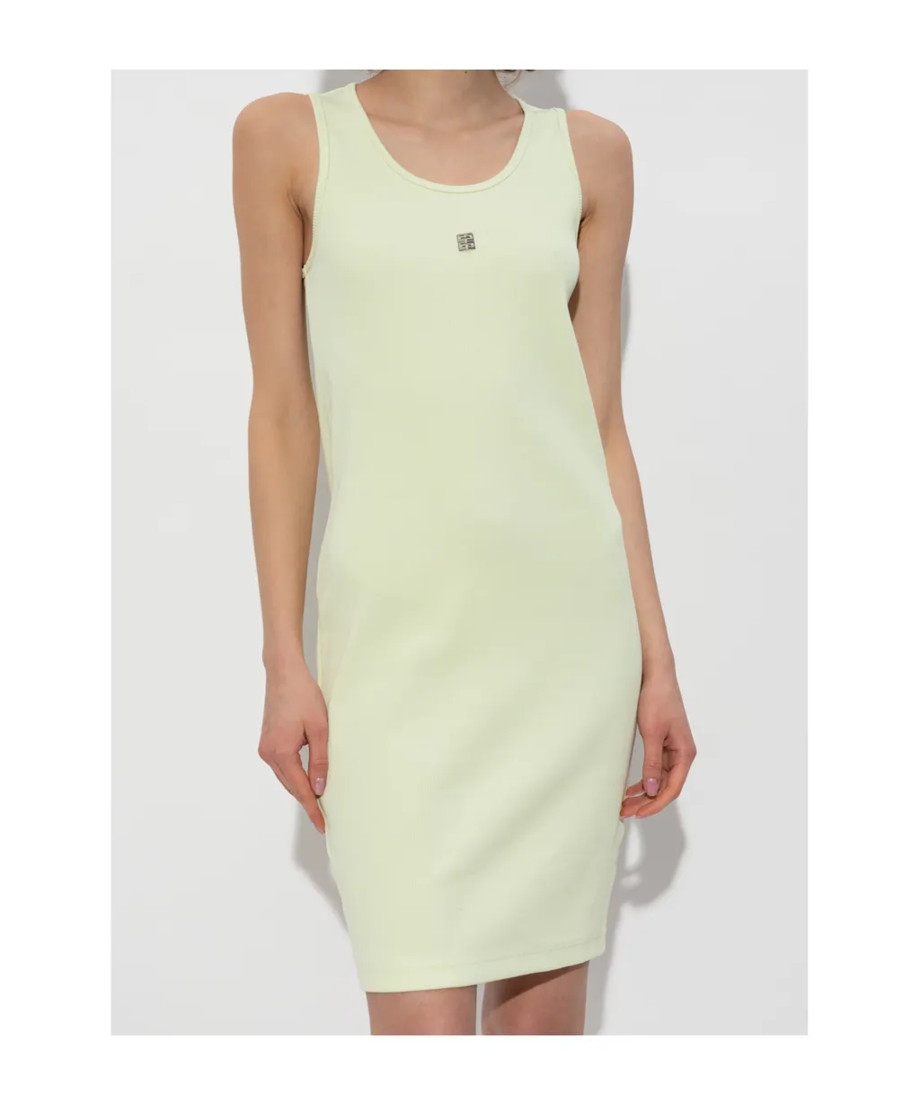 Givenchy 4G Plaque Ribbed-Knit Tank Dress