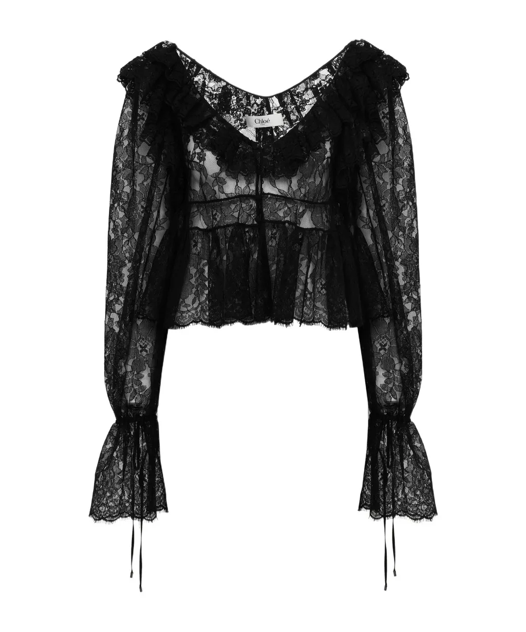 Chloé V-Neck Cropped Top