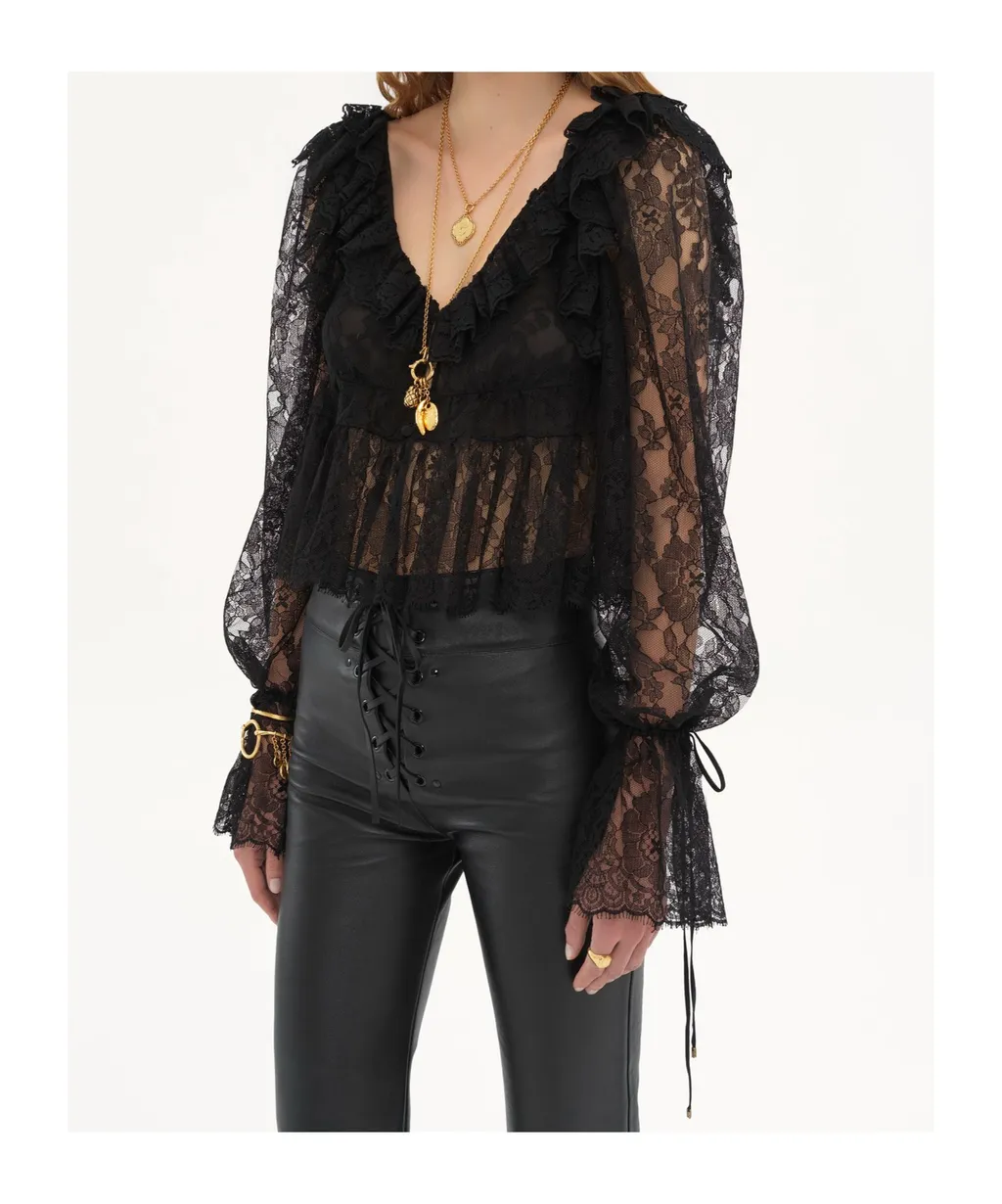 Chloé V-Neck Cropped Top