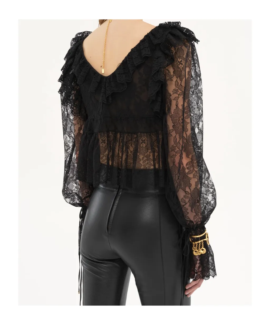Chloé V-Neck Cropped Top
