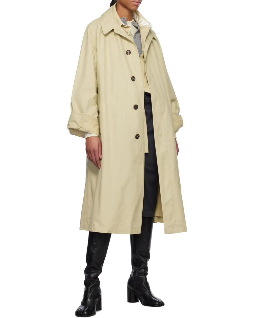 Maison Margiela Layered Mid-Length Trench Coat