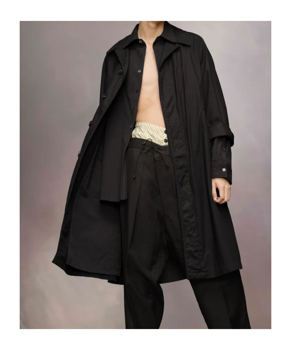 Maison Margiela Layered Mid-Length Trench Coat