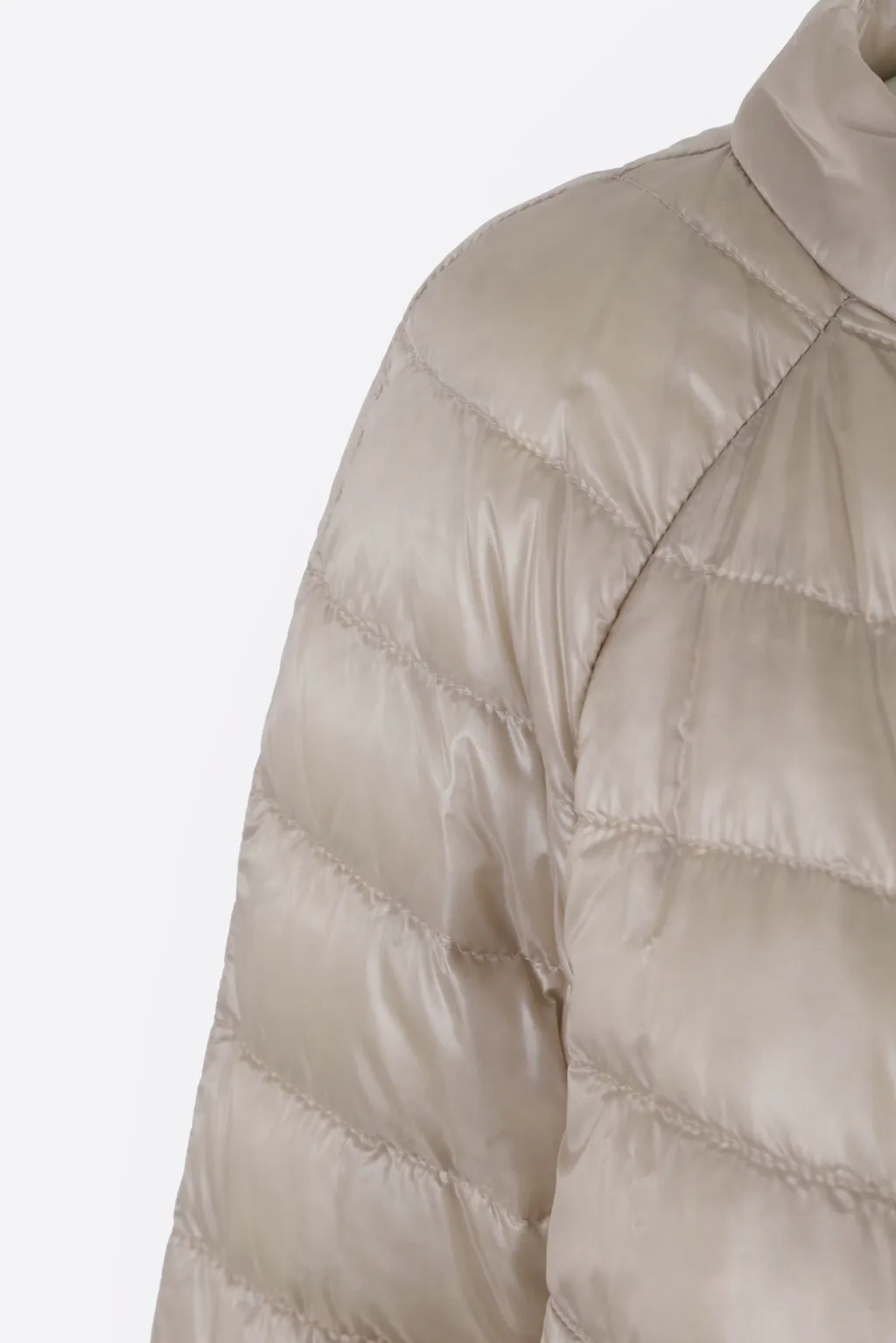 Snap-Button Quilt Down Jacket