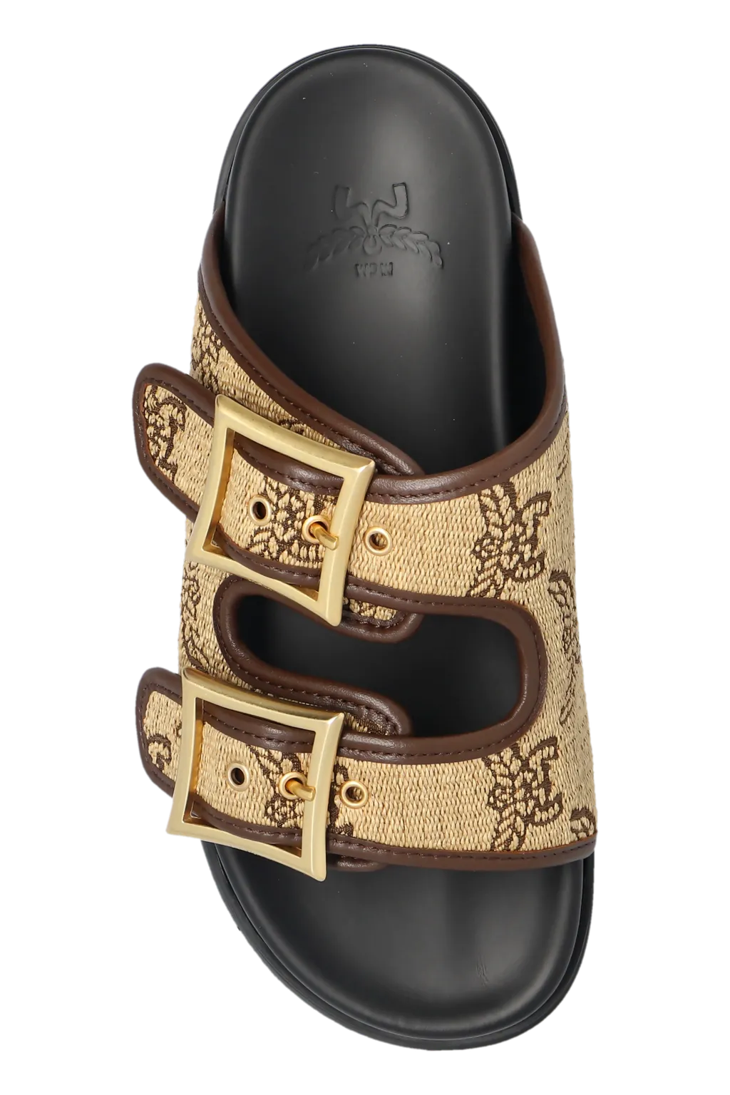 Jacquard Buckle-Fastening Sandals