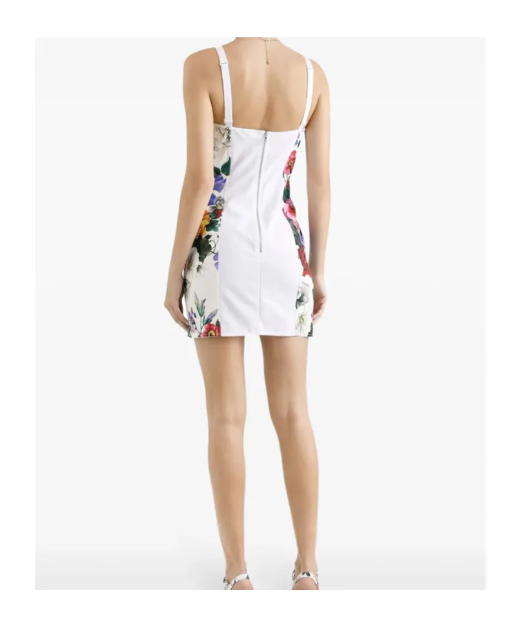 Dolce & Gabbana Peony Printed Calf-Length Dress
