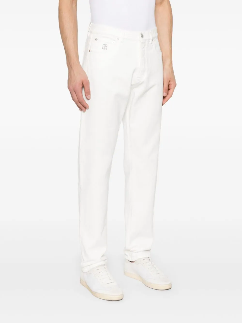 Brunello Cucinelli Garment-Dyed Iconic Fit Five-Pocket Trousers