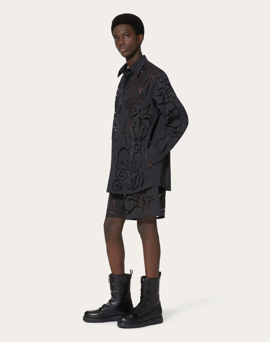 Flower Hollowed Out Shirt Casual Jacket