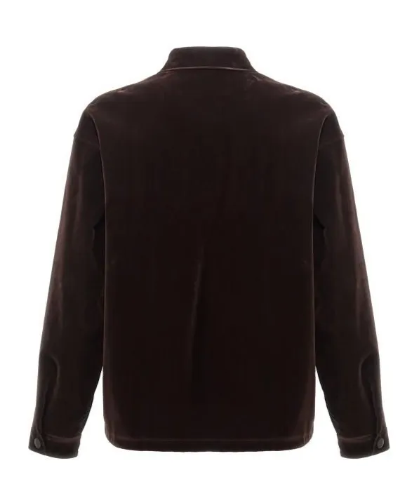 Prada Logo Plaque Button-Up Shirt