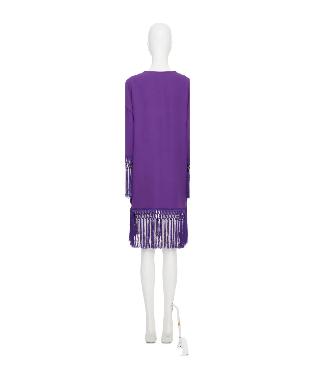 Valentino Cady Couture Fringed Edge Dress