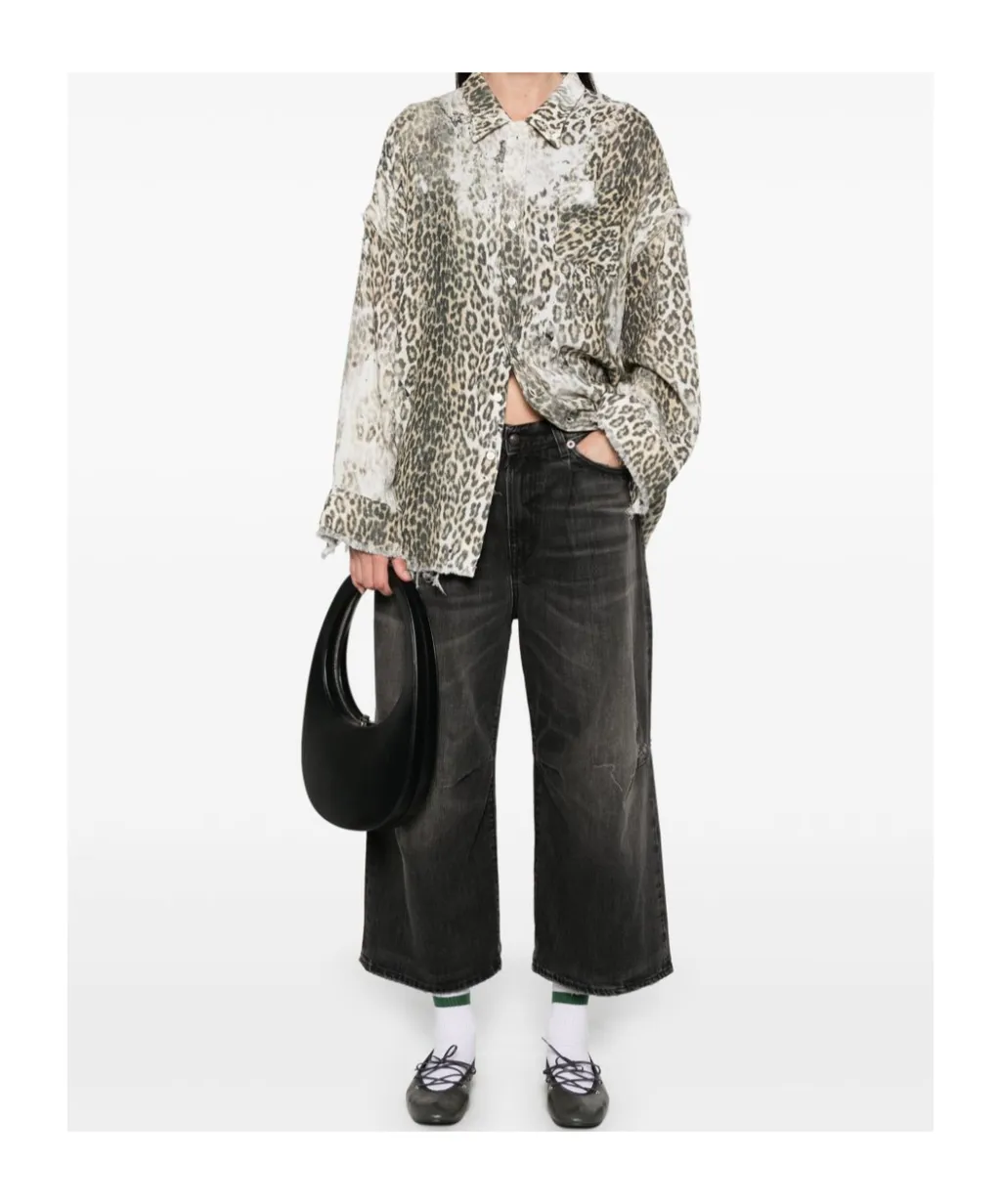 Cropped Wide-Leg Jeans