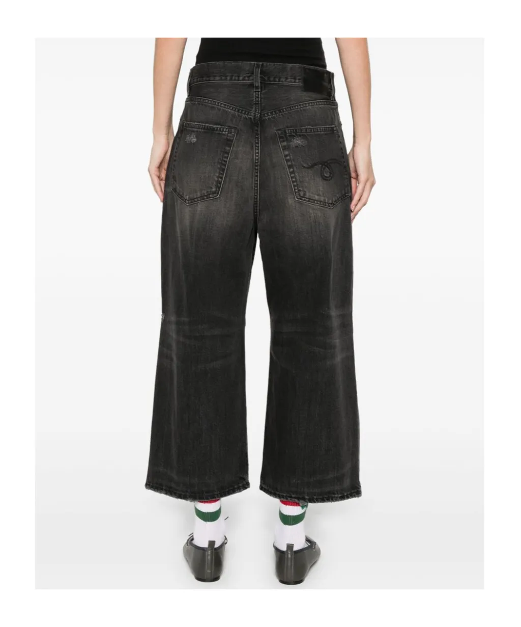 Cropped Wide-Leg Jeans