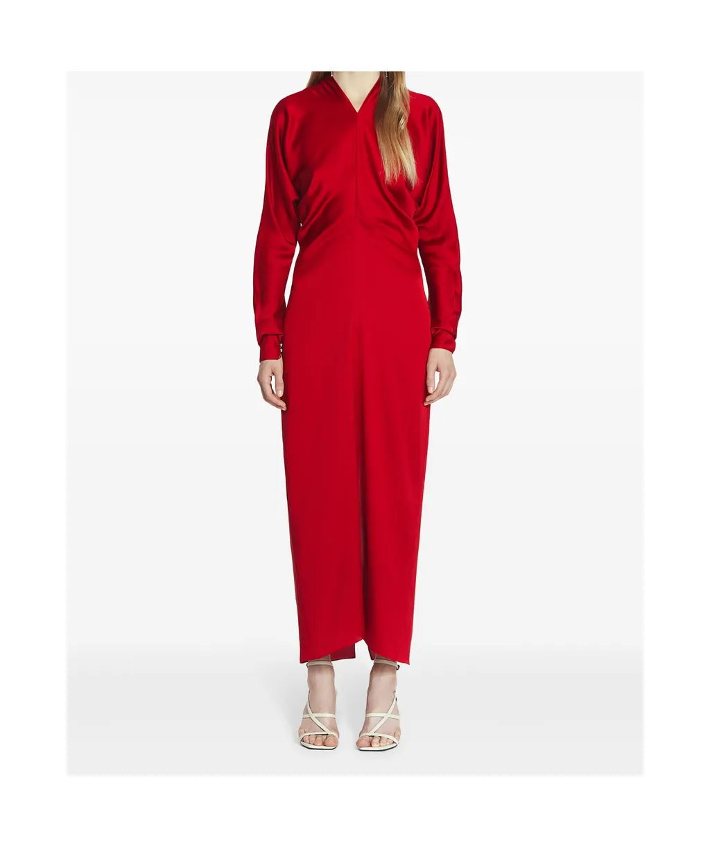 Lanvin Draped V-Neck Dress