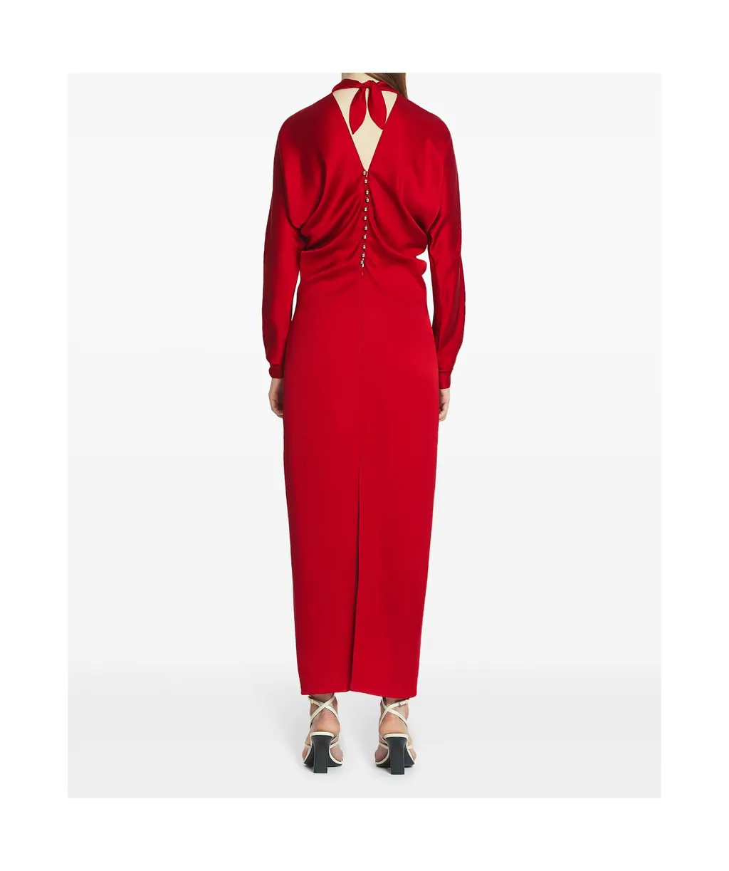 Lanvin Draped V-Neck Dress