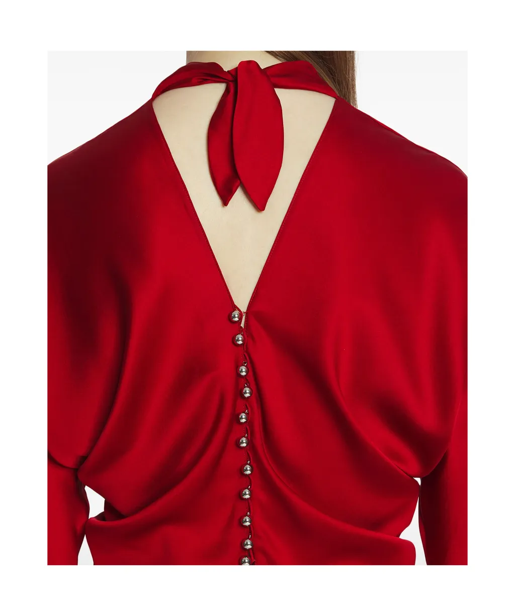 Lanvin Draped V-Neck Dress