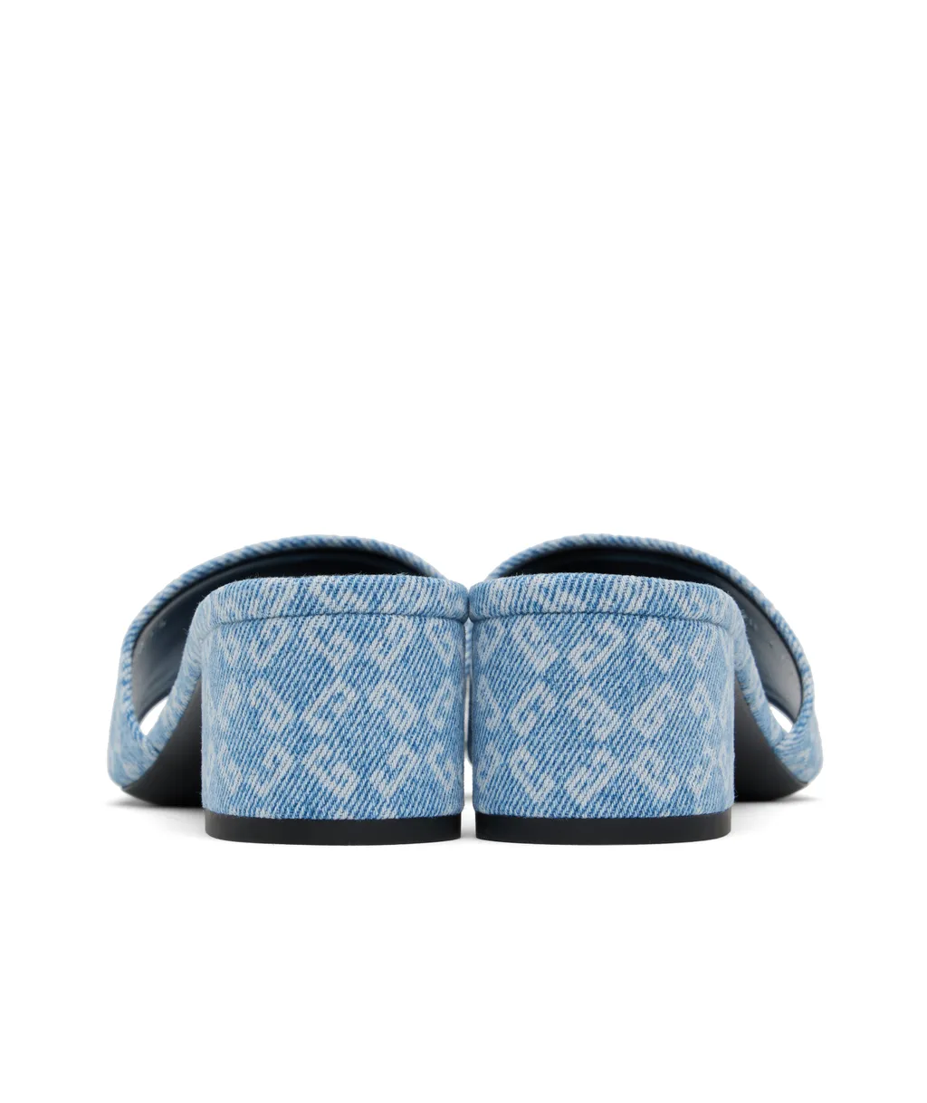Givenchy 4G Block Heel Denim Mules