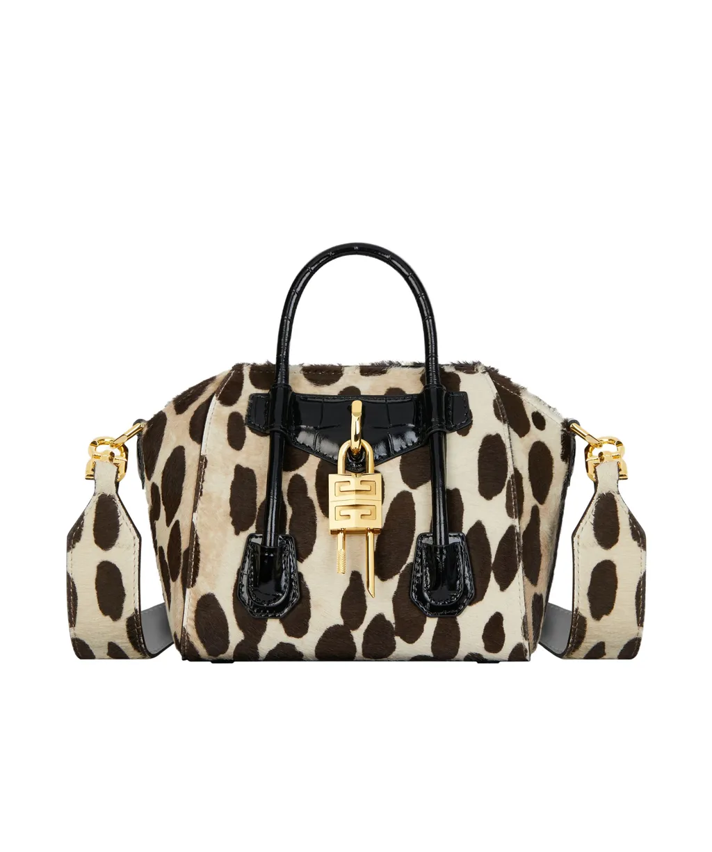 Givenchy Leopard Print Antigona Toy Lock Bag