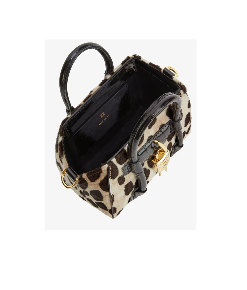 Givenchy Leopard Print Antigona Toy Lock Bag