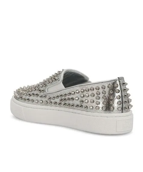 Christian Louboutin Studded Slip-On Sneakers