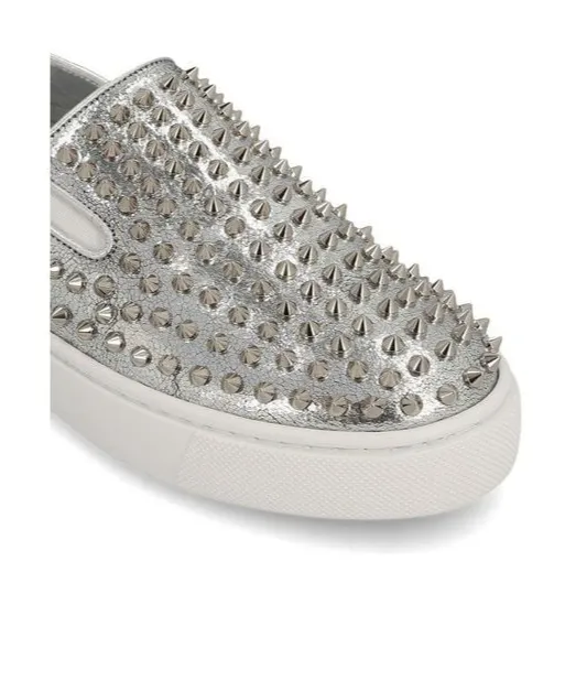 Christian Louboutin Studded Slip-On Sneakers