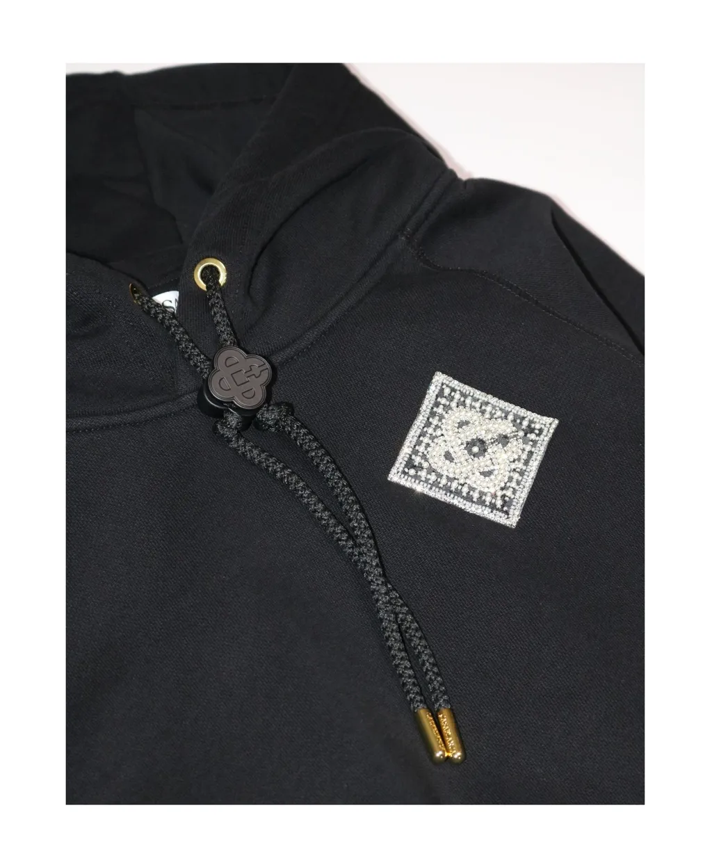 Casablanca Embellished Cropped Hoodie
