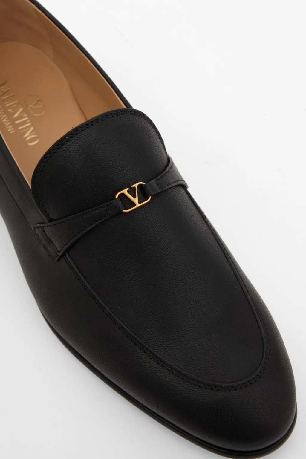 Valentino Vlogo Plaque Slip-On Loafers