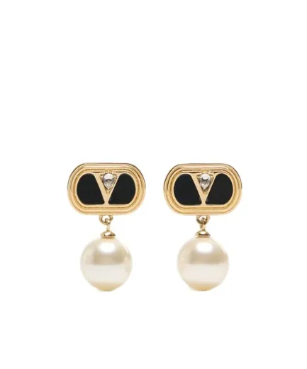 Valentino Ovalette Embellished Earrings