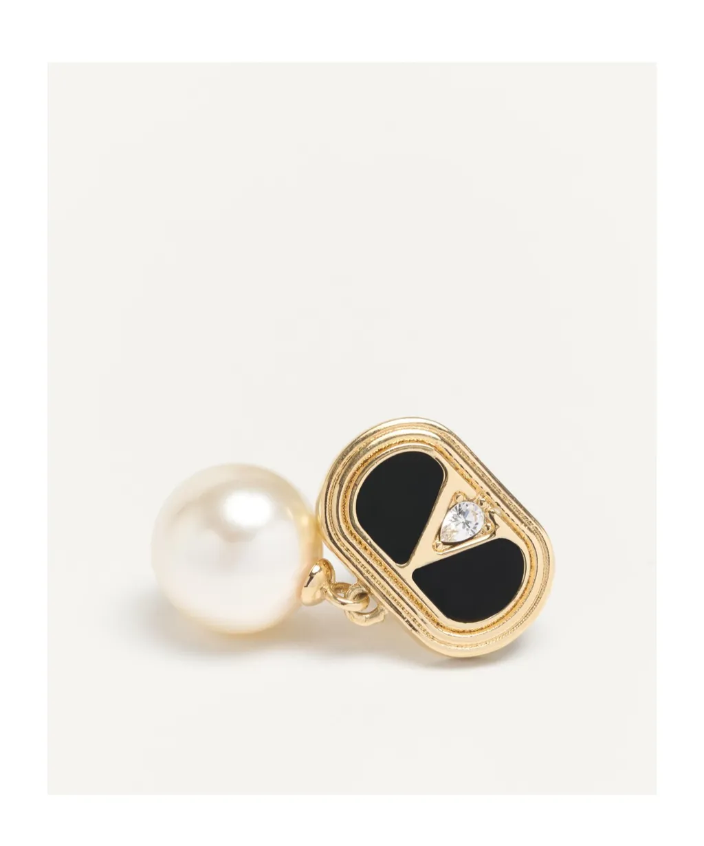 Valentino Ovalette Embellished Earrings
