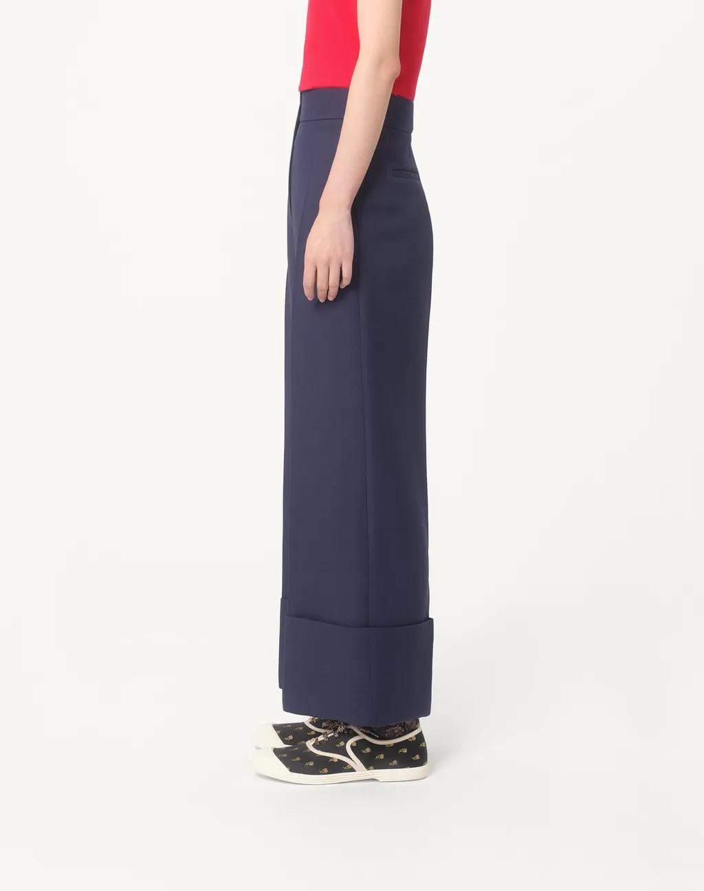 Valentino Pleat Detailed Wide-Leg Pants