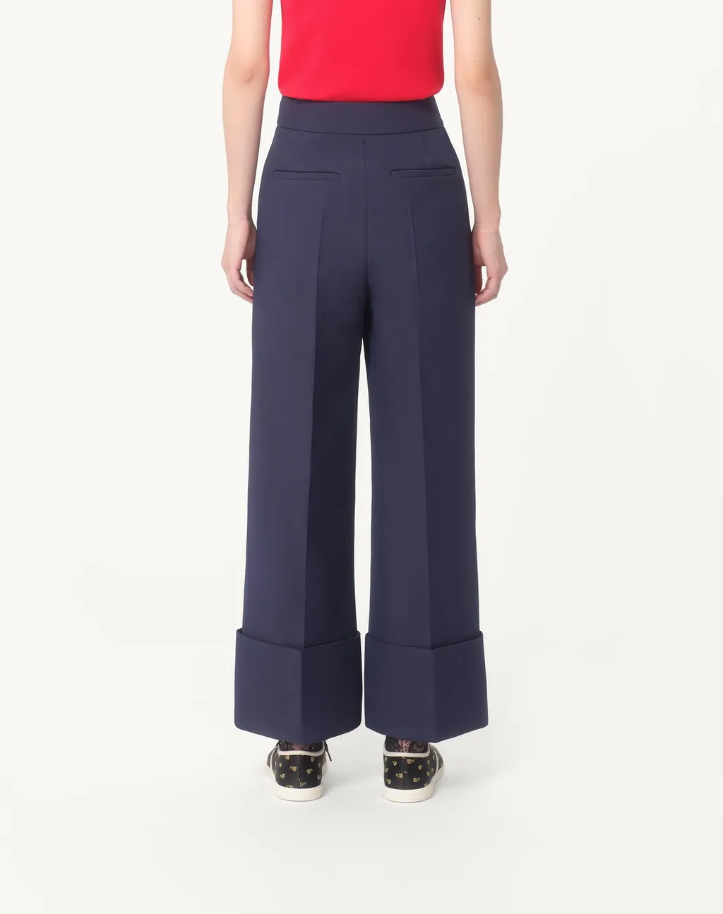 Valentino Pleat Detailed Wide-Leg Pants