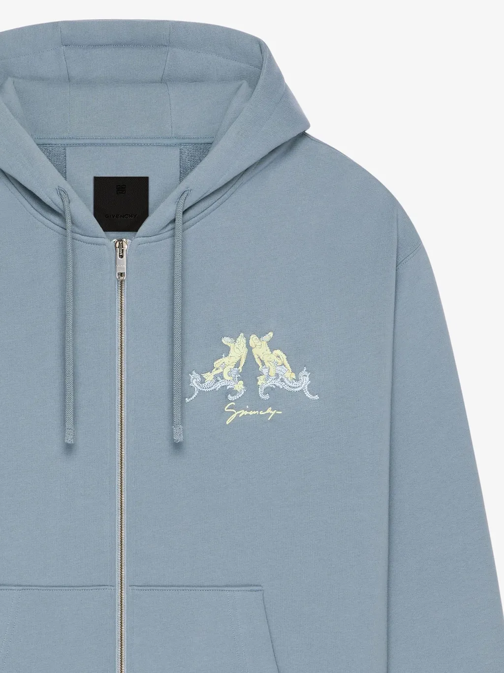 Zipped Hoodie In Fleece With Hubert Objects Embroidery