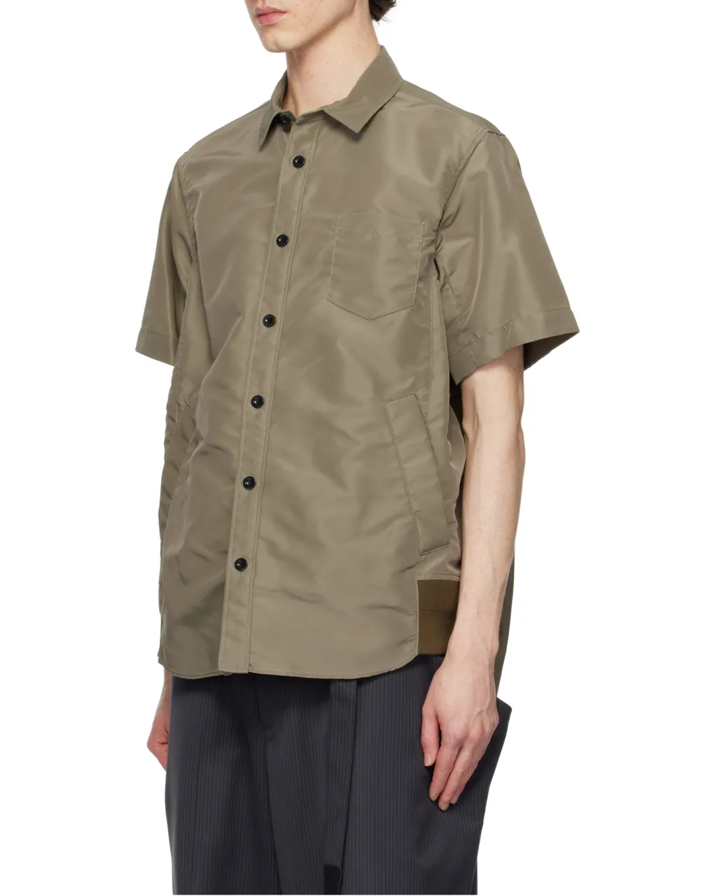 Sacai Collared Short-Sleeve Shirt