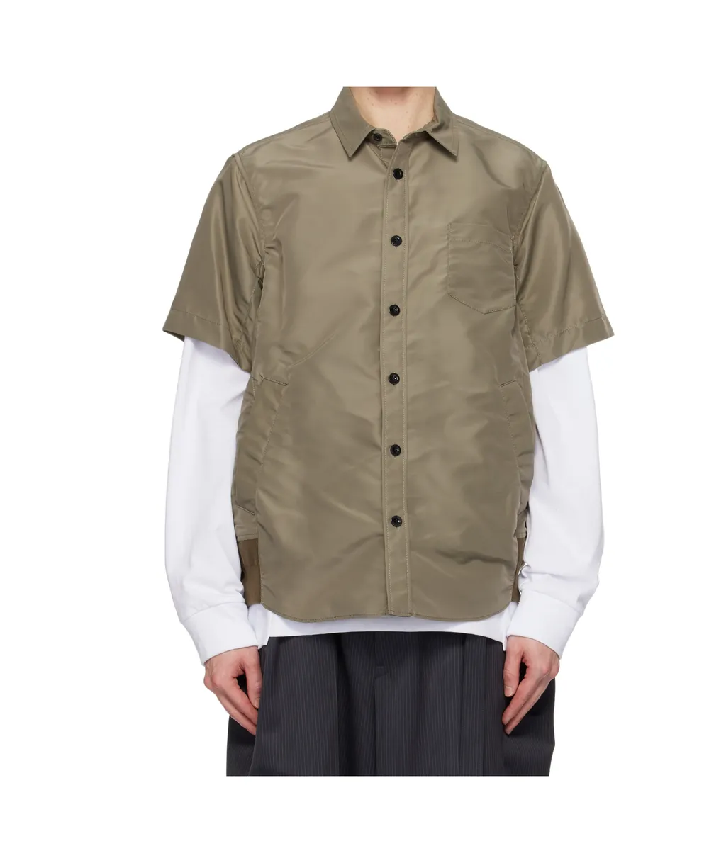 Sacai Collared Short-Sleeve Shirt